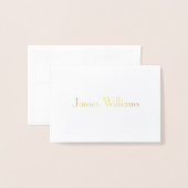 Carte Dorée Real Gold Art Deco Mariage Place Setting Cards (Devant avec enveloppe)
