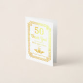 Carte Dorée Real Gold Foil Celtic 50e anniversaire Merci (Devant)