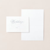 Carte Dorée Real Silver Foil Luxe Mariage Place Card (Affichage)