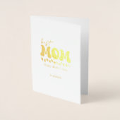 Carte Dorée Red Grey mignonne meilleure maman jamais (Devant)