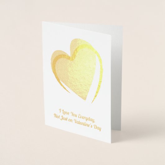 Carte Dorée Red Heart, Valentine (Devant)