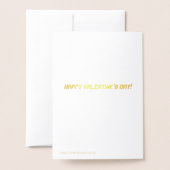 Carte Dorée Red Heart, Valentine (Derrière avec enveloppe)