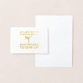 CARTE DORÉE REFUSAL NOIR BELT (Affichage)