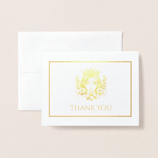 Carte Dorée Reine de la couronne (Devant avec enveloppe)