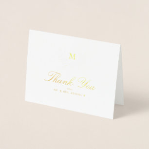 Carte Dorée Remerciement de mariage Harvest Flowers