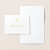 Carte Dorée Remerciement de mariage Harvest Flowers (Affichage)