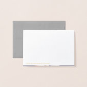 Carte Dorée Remerciement de photo de monogramme de script d'or (Derrière avec enveloppe)
