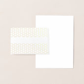 Carte Dorée Remerciement élégant Typographie géométrique feuil (Affichage)