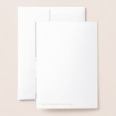 Carte Dorée Remerciements Heureux Bénis | Script et photo Gold (Derrière avec enveloppe)