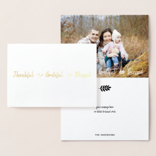 Carte Dorée Remerciements Heureux Heureux Heureux Salutation d