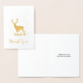 Carte Dorée Renne rustique de style boho à l'intérieur d'une c (Affichage)