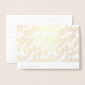 Carte Dorée Réponse de mariage au feuillage de feuilles d'or (Derrière avec enveloppe)