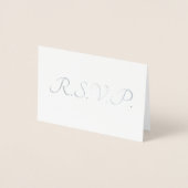 Carte Dorée Réponse de mariage formelle argent II gris (Devant)