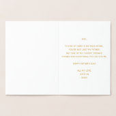 Carte Dorée Reste Calme Et Appelle Papa ! Fête des pères (Intérieur)