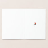 Carte Dorée Romantique Je t'aime coeur or (Intérieur)