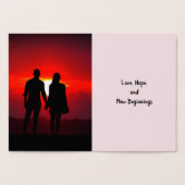 Carte Dorée Rose à l'intérieur de Heart Valentine, Ajouter une (Intérieur)