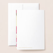 Carte Dorée Rose et cadre cardiaque Saint Valentin et citation (Derrière avec enveloppe)