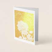 Carte Dorée Rose rouge - Fête des mères (Devant)