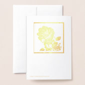 Carte Dorée Rose rouge - Fête des mères (Derrière avec enveloppe)