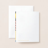 Carte Dorée Rosh Hashanah Jour de l'An juif hébreu (Derrière avec enveloppe)