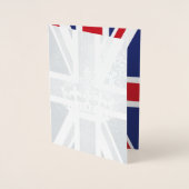 Carte Dorée Royaume-Uni Union Jack Mariage britannique Thème (Devant)