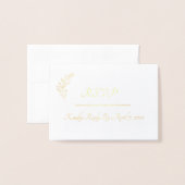 Carte Dorée RSVP Enregistrer La Date (Devant avec enveloppe)