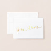 Carte Dorée Sa Vows Wedding Day Vow Card (Devant avec enveloppe)