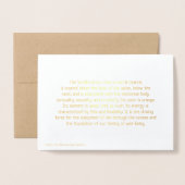 Carte Dorée Sacral Chakra Toutes Les Occasions Personnalisées  (Derrière avec enveloppe)