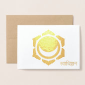 Carte Dorée Sacral Chakra Toutes Les Occasions Personnalisées  (Devant avec enveloppe)