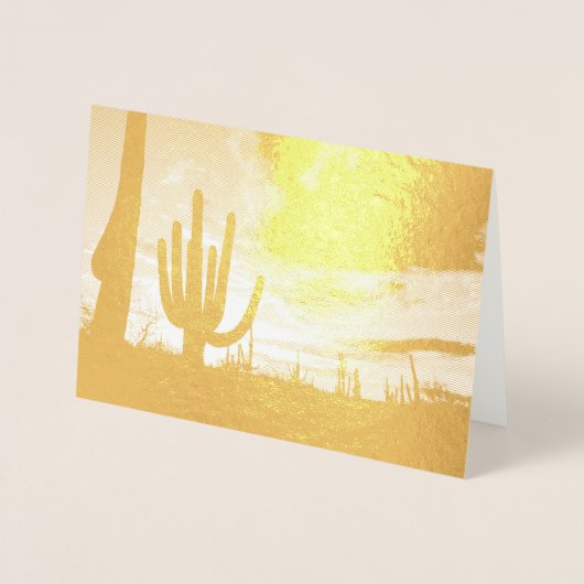 Carte Dorée Saguaro Sunset II Arizona (Devant)