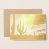 Carte Dorée Saguaro Sunset II Arizona (Devant avec enveloppe)
