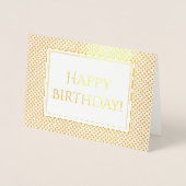 Carte Dorée Salutation d'anniversaire chatoyante (Devant)