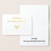 Carte Dorée Salutation du Merci des affaires (Affichage)