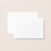 Carte Dorée Salutation Web de fêtes de neige d'hiver moderne (Derrière avec enveloppe)