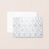 Carte Dorée Salutation Web de fêtes de neige d'hiver moderne (Devant avec enveloppe)