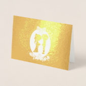 Carte Dorée Salutations à cinquante ans Anniversaire d'or 50 (Devant)