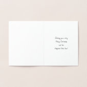 Carte Dorée Salutations de vacances botaniques (Intérieur)