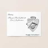 Carte Dorée Salutations ! Joyeuse Saint-Valentin (Intérieur)