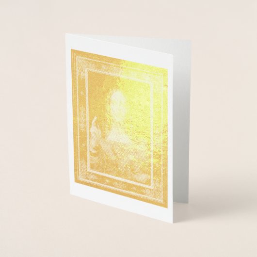 Carte Dorée Salvator Mundi par Leonardo da Vinci ~ 1500 (Devant)