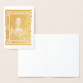 Carte Dorée Salvator Mundi par Leonardo da Vinci ~ 1500 (Affichage)