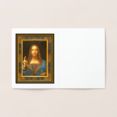 Carte Dorée Salvator Mundi par Leonardo da Vinci ~ 1500 Foil C (Intérieur)