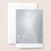 Carte Dorée Sapin de Noël aux lumières bleues (Derrière avec enveloppe)