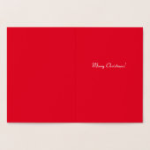 Carte Dorée Sapin de Noël Simple Minimalisme Intérieur Rouge (Intérieur)