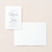 Carte Dorée Sauvegarder la date écriture moderne calligraphiée (Affichage)