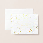 Carte Dorée Sauvez la date Fiançailles Tudor Garden Renaissanc (Devant avec enveloppe)