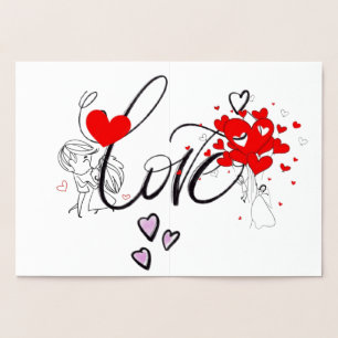 Carte Dorée Scénario d'amour fantaisiste Mariée et marié sou