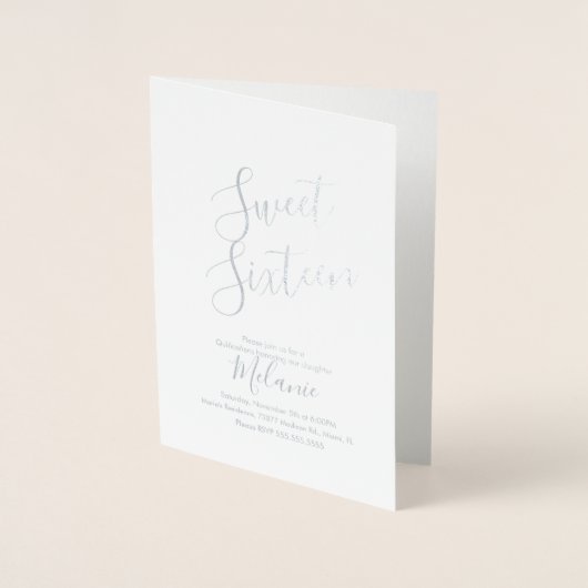 Carte Dorée Scénario Simple Sweet Sixteen (Devant)