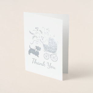 Carte Dorée Scotty Baby shower Chien Chien Chien Chien Chien C