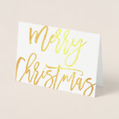 Carte Dorée Script Bold Joyeux Noël Typographie avec photo (Devant)