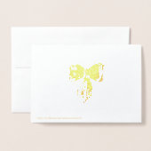 Carte Dorée script de calligraphie moderne chic Joyeuses Fêtes (Derrière avec enveloppe)